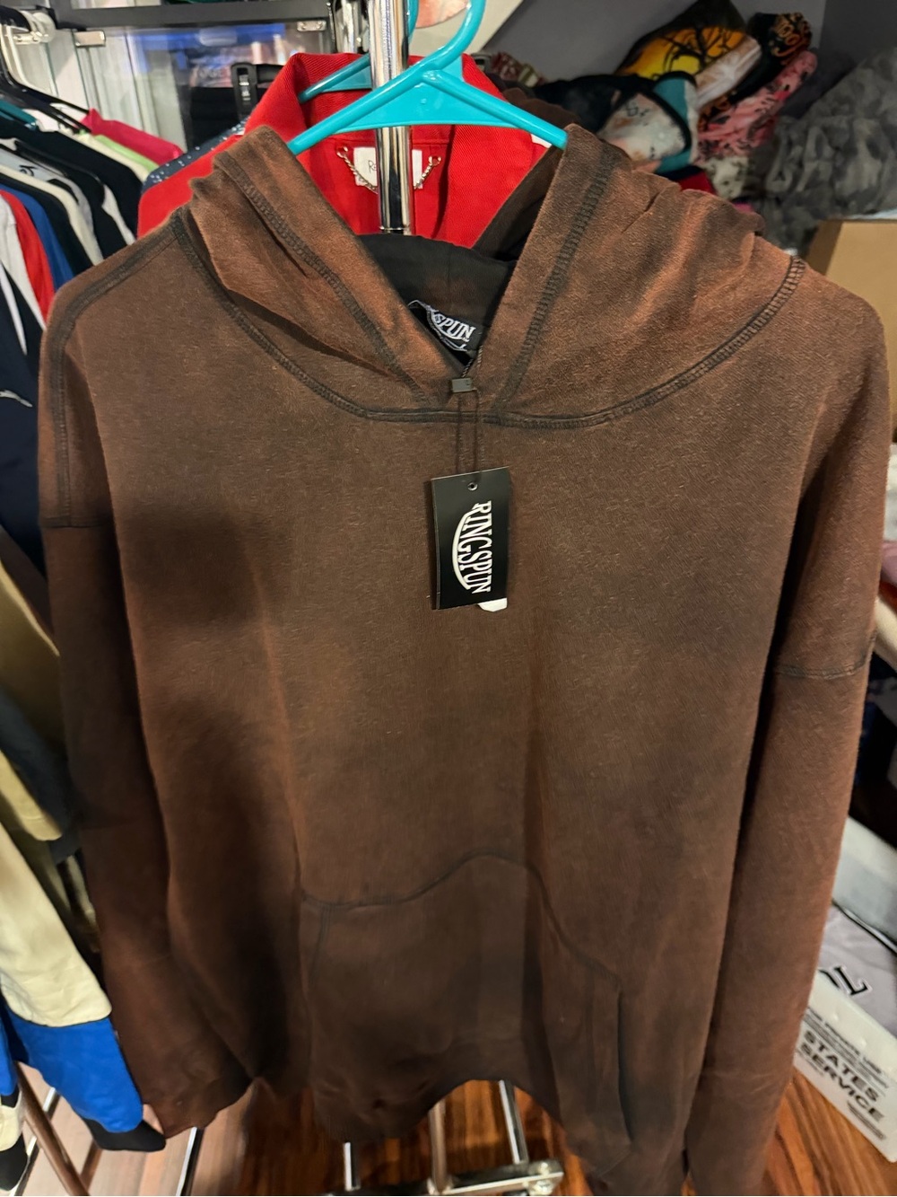 Ringspun Brown Pullover Hoodie - Men